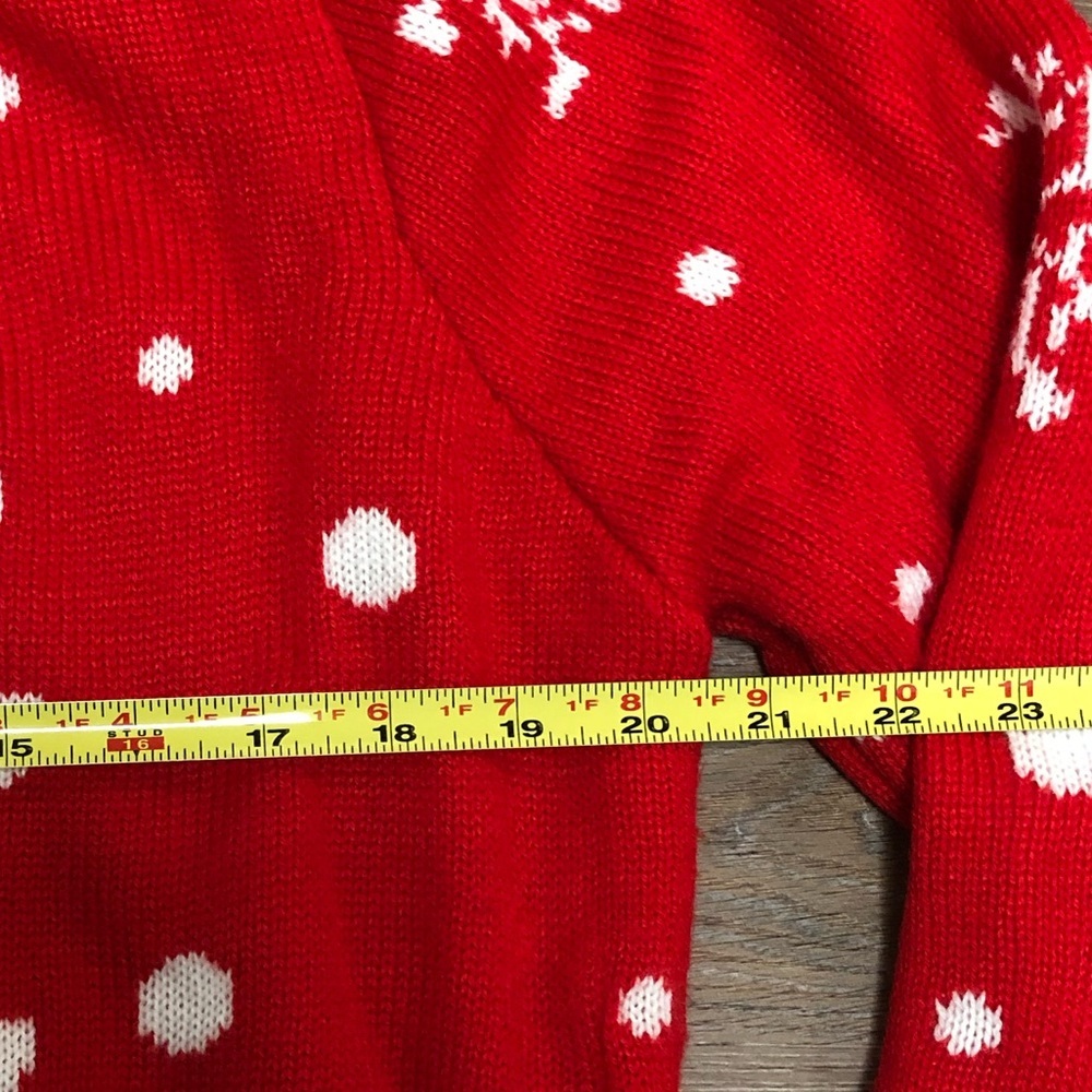 Rudolph the Red Nosed Reindeer Ugly Sweater - Large - Red - Picture 3 of 5